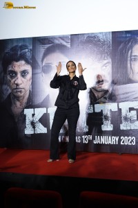 Trailer Launch of Kuttey attended by Arjun Kapoor, Tabu and Naseeruddin Shah