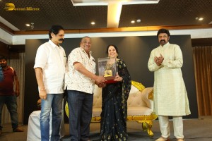 Indian Actress L. Vijayalakshmi presented with NTR Award on October 31, 2022