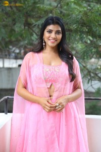 actress lahari ravishing looks in a pink lehenga choli
