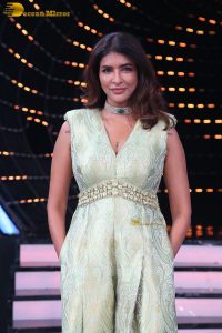 actress Lakshmi Manchu in a light green dress