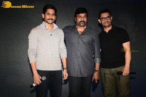 Pictures from the Trailer Launch of the Telugu version of Aamir Khan's movie 'Lal Singh Chaddha' - attended by Chiranjeevi, Naga Chaitanya and Aamir Khan