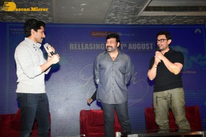 Pictures from the Trailer Launch of the Telugu version of Aamir Khan's movie 'Lal Singh Chaddha' - attended by Chiranjeevi, Naga Chaitanya and Aamir Khan