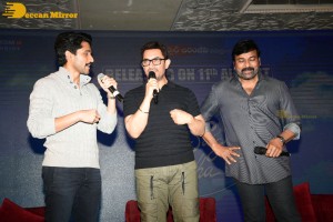 Pictures from the Trailer Launch of the Telugu version of Aamir Khan's movie 'Lal Singh Chaddha' - attended by Chiranjeevi, Naga Chaitanya and Aamir Khan