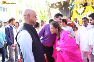 Lalithambika Productions No 1 Movie Launch attended by Ashok Galla, Jayadev Galla, Namrata Shirodkar and Venkatesh