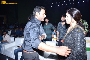Laththi movie teaser launch attended by Vishal, Udhayanidhi Stalin, Sunaina and Nassar