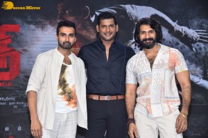 Laththi movie teaser launch attended by Vishal, Udhayanidhi Stalin, Sunaina and Nassar