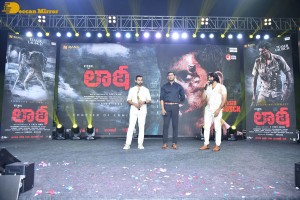 Laththi movie teaser launch attended by Vishal, Udhayanidhi Stalin, Sunaina and Nassar