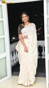 Actress lavannya sahukara in a white saree