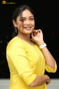 actress lavannya sahukara in a yellow salwar kameez