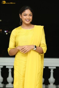 actress lavannya sahukara in a yellow salwar kameez