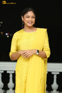 actress lavannya sahukara in a yellow salwar kameez