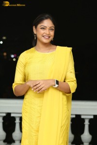 actress lavannya sahukara in a yellow salwar kameez