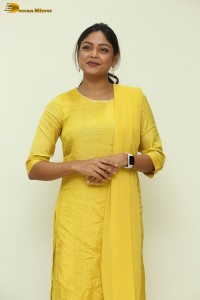 actress lavannya sahukara in a yellow salwar kameez