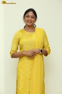 actress lavannya sahukara in a yellow salwar kameez