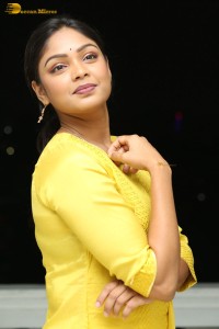 actress lavannya sahukara in a yellow salwar kameez