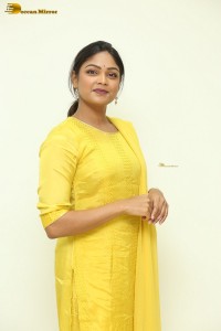 actress lavannya sahukara in a yellow salwar kameez