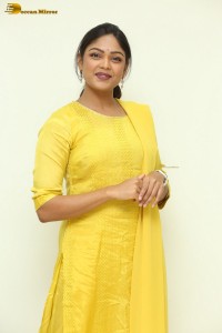 actress lavannya sahukara in a yellow salwar kameez