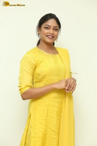 actress lavannya sahukara in a yellow salwar kameez