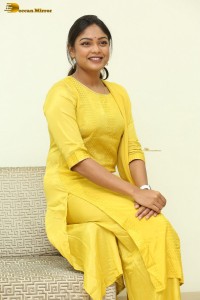 actress lavannya sahukara in a yellow salwar kameez
