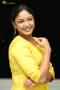 actress lavannya sahukara in a yellow salwar kameez