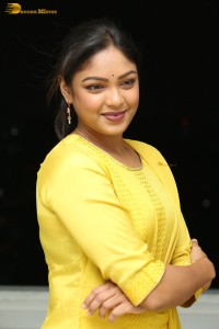 actress lavannya sahukara in a yellow salwar kameez