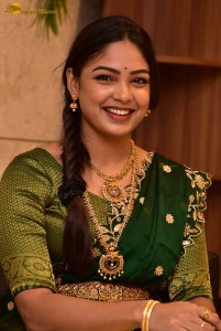 actress Lavannya Sahukara cute in a green half saree