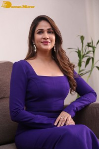 Lavanya Tripathi in a blue dress