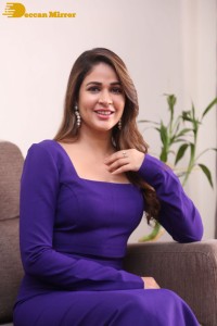 Lavanya Tripathi in a blue dress