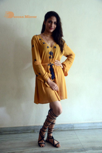 Lavanya Tripathi in a yellow dress