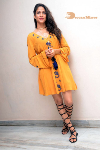 Lavanya Tripathi in a yellow dress