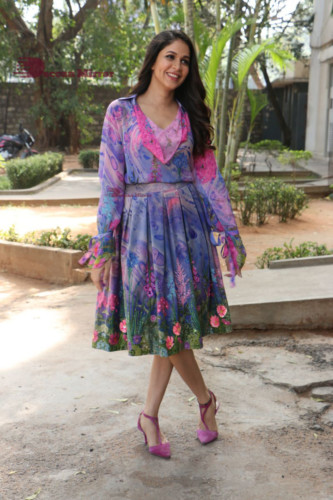 Lavanya Tripathi in a purple dress