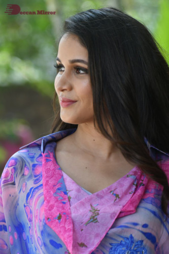 Lavanya Tripathi in a purple dress