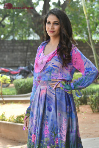 Lavanya Tripathi in a purple dress