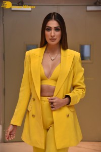 Laxmi Raai sexy look in a yellow dress