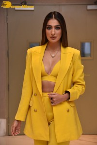 Laxmi Raai sexy look in a yellow dress