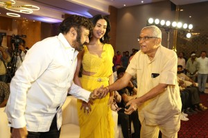 Legend 10-Year Blockbuster Success Meet attended by Nandamuri Balakrishna, Sonal Chauhan, and Boyapati Srinu