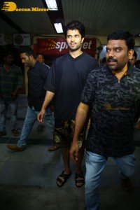 Vijay Deverakonda and Ananya Panday at Begumpet Airport in Hyderabad