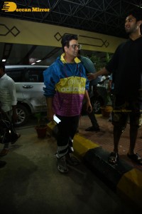 Vijay Deverakonda and Ananya Panday at Begumpet Airport in Hyderabad
