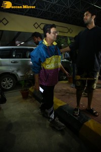Vijay Deverakonda and Ananya Panday at Begumpet Airport in Hyderabad