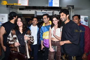 Vijay Deverakonda and Ananya Panday at Begumpet Airport in Hyderabad