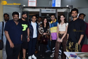 Vijay Deverakonda and Ananya Panday at Begumpet Airport in Hyderabad