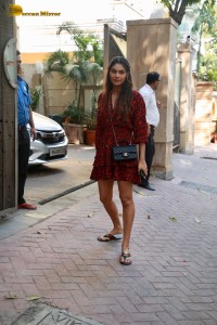 Indian Actress Lopamudra Raut in a red dress