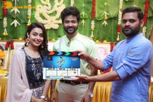 Syed Sohel and Actress Mokksha at the launch of their movie Lucky Lakshman