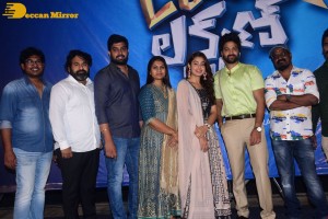 Syed Sohel and Actress Mokksha at the launch of their movie Lucky Lakshman