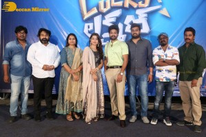 Syed Sohel and Actress Mokksha at the launch of their movie Lucky Lakshman