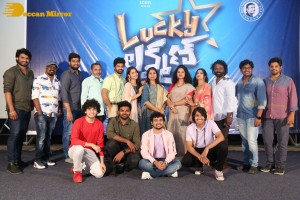 Syed Sohel and Actress Mokksha at the launch of their movie Lucky Lakshman