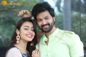 Syed Sohel and Actress Mokksha at the launch of their movie Lucky Lakshman