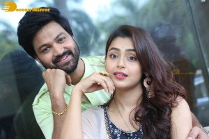 Syed Sohel and Actress Mokksha at the launch of their movie Lucky Lakshman