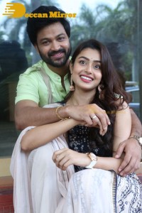 Syed Sohel and Actress Mokksha at the launch of their movie Lucky Lakshman