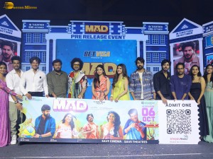 MAD Pre-Release Function attended by Narne Nithiin, Swetha Varma, Siddhu Jonnalagadda, Sreeleela and Dulquer Salmaan